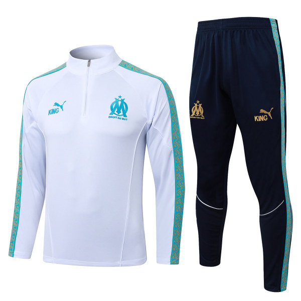 Mens Olympique Marseille Training Suit White 2025/26
