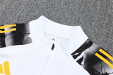 Mens Real Madrid Training Suit White - Black 2025/26