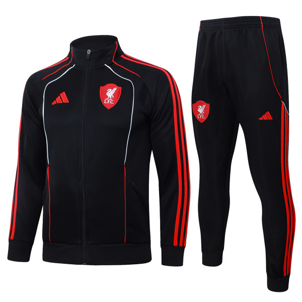 Mens Liverpool Jacket + Pants Training Suit Black 2025/26