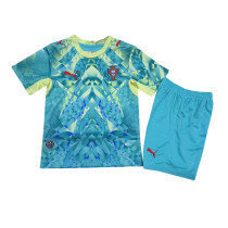 Kids Portugal Goalkeeper Aqua Jersey FIFA World Cup 2026