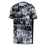Mens Corinthians Short Training Pre-Match Black Graphic Jersey 2026/27