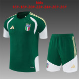 Kids Italy Short Training Suit Green 2026
