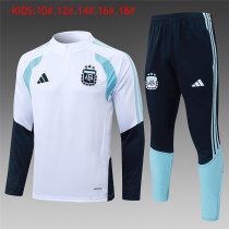 Kids Argentina Training Suit White 2026
