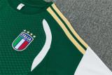 Mens Italy Short Training Suit Green 2026