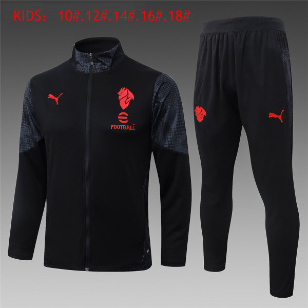 Kids AC Milan Jacket + Pants Suit Black 2025/26