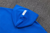 Mens Real Madrid Hoodie Jacket + Pants Training Suit Blue 2025/26