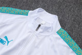 Mens Olympique Marseille Jacket + Pants Training Suit White 2025/26