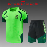 Kids Mexico Short Training Suit Green 2026