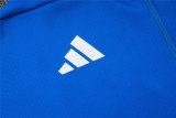 Mens Real Madrid Hoodie Jacket + Pants Training Suit Blue 2025/26