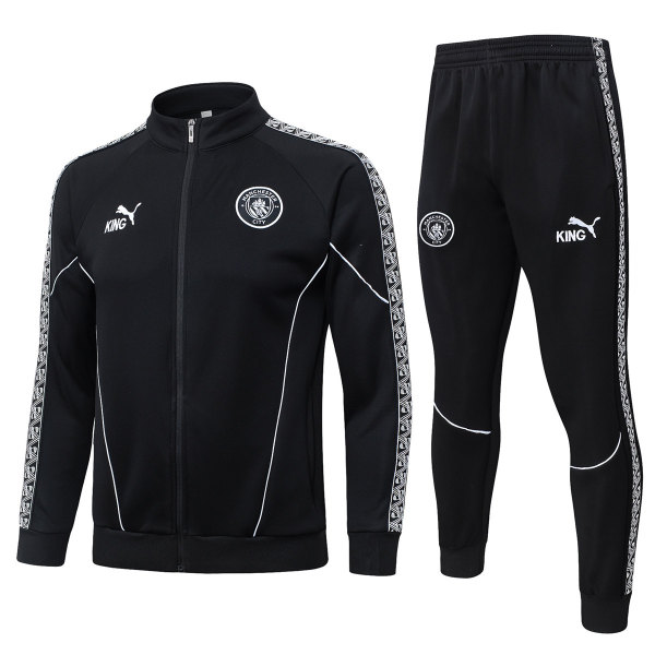 Mens Manchester City Jacket + Pants Training Suit Black 2025/26