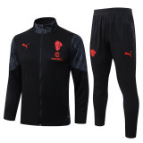 Mens AC Milan Jacket + Pants Training Suit Black 2025/26