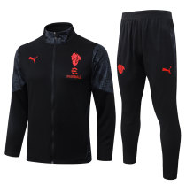Mens AC Milan Jacket + Pants Training Suit Black 2025/26