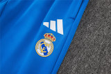 Mens Real Madrid Hoodie Jacket + Pants Training Suit Blue 2025/26