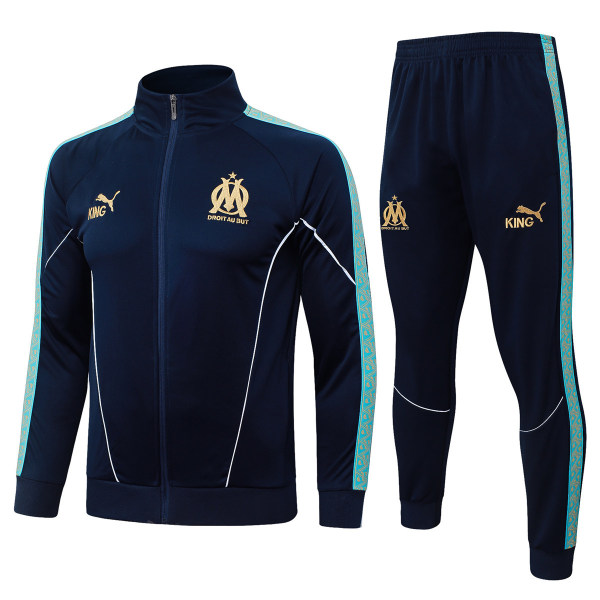 Mens Olympique Marseille Jacket + Pants Training Suit Royal 2025/26