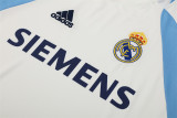 Mens Real Madrid Retro Short Training White Jersey 2005/06