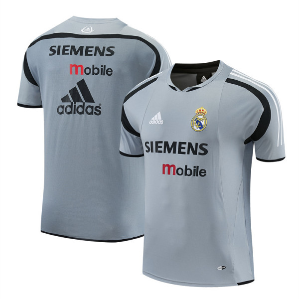 Mens Real Madrid Retro Short Training Grey Jersey 2004/05