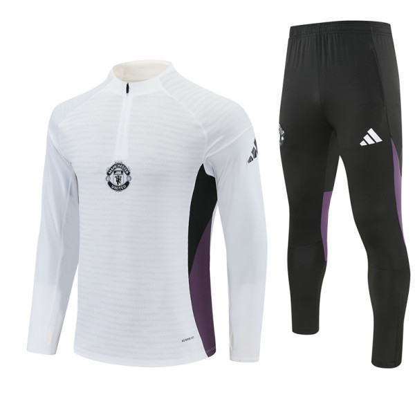 Mens Manchester United Training Suit White 2025/26