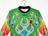 Mens Japan Retro Goalkeeper Green Jersey Long Sleeve 1998