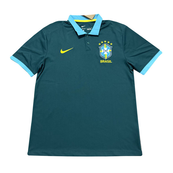Mens Brazil Polo Shirt Green FIFA World Cup 2026