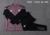 Mens Real Madrid Jacket + Pants Training Suit Purple 2026/27
