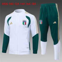 Kids Italy Jacket + Pants Suit White 2026