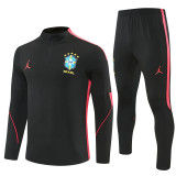 Mens Brazil Training Suit Black - Red 2026