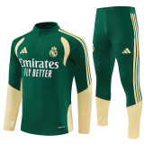 Mens Real Madrid Training Suit Green 2026/27