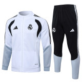 Mens Real Madrid Jacket + Pants Training Suit White 2026/27