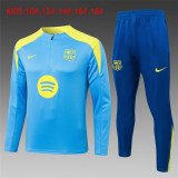 Kids Barcelona Training Suit Light Blue 2026/27