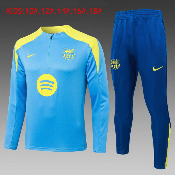 Kids Barcelona Training Suit Light Blue 2026/27