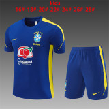 Kids Brazil Short Training Suit Blue 2026