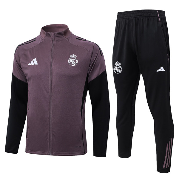 Mens Real Madrid Jacket + Pants Training Suit Purple 2026/27