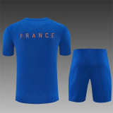 Kids France Short Training Suit Blue 2026