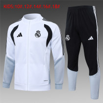 Kids Real Madrid Jacket + Pants Suit White 2026/27