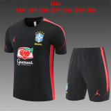 Kids Brazil Short Training Suit Jordan Black - Red 2026