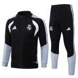 Mens Real Madrid Jacket + Pants Training Suit Black 2026/27