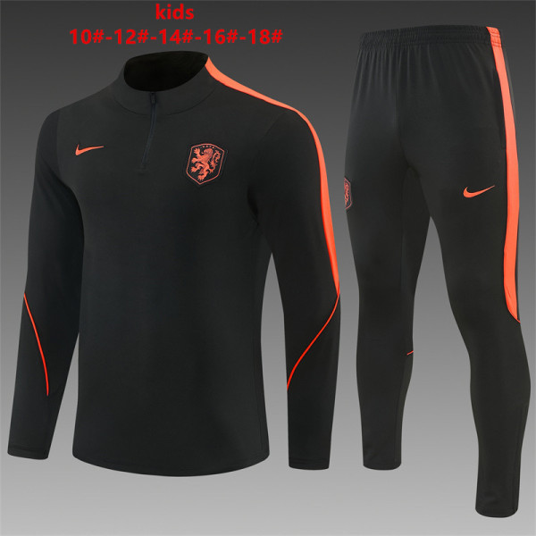 Kids Netherlands Training Suit Black 2026