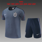 Kids England Short Training Suit Grey 2026