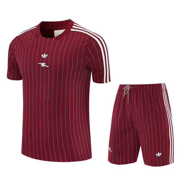 Mens Arsenal Short Training Suit Burgundy 2025/26