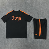 Kids Netherlands Short Training Suit Black 2026