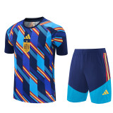 Mens Spain Short Training Suit Blue 2026