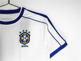 Mens Brazil Retro White Jersey 1998