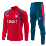 Mens Portugal Training Suit Red 2026