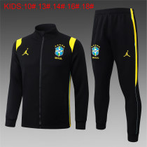 Kids Brazil Jacket + Pants Training Suit Black 2026
