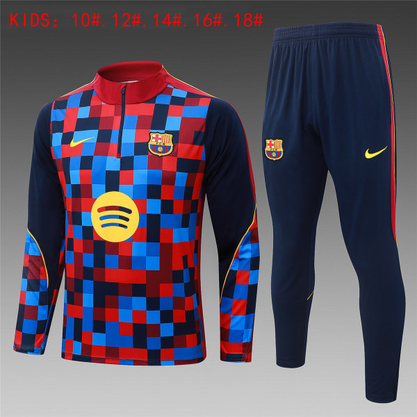 Kids Barcelona Training Suit Red - Blue 2026/27
