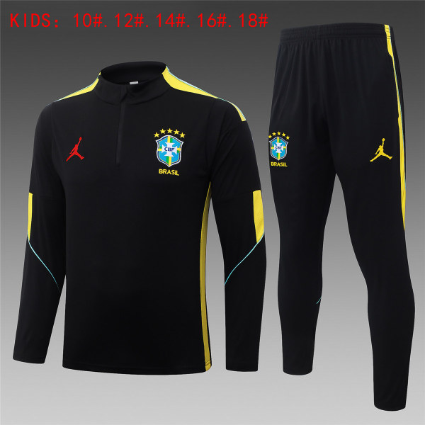 Kids Brazil Training Suit Black - Yellow 2026