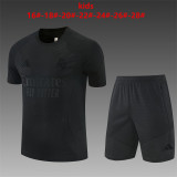 Kids Real Madrid Short Training Suit Black 2026/27