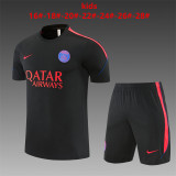 Kids PSG Short Training Suit Black 2026/27