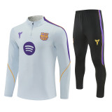Mens Barcelona Training Suit Light Grey 2026/27