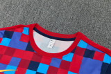 Mens Barcelona Short Training Suit Red - Blue 2026/27
